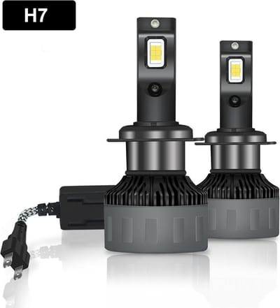 TLVX H7 Premium High Power LED lampen 31.200 Lumen 6000k Helder Wit licht (set 2 stuks) CANBUS EMC adapter, Extra Fel Wit licht, CSP LED CHIP 100 Watt Auto, Dimlicht - Grootlicht – Mistlicht -Koplampen - Autolamp - Autolampen - 12V - APK Lichtbeeld