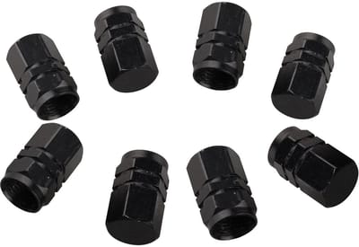 Dailygoody - Zeshoek Aluminium Stof Caps - Universele Ventieldoppen - Duurzaam en Beschermend - Zwart - Banden en Velgen - Geschikt voor Fiets en Auto