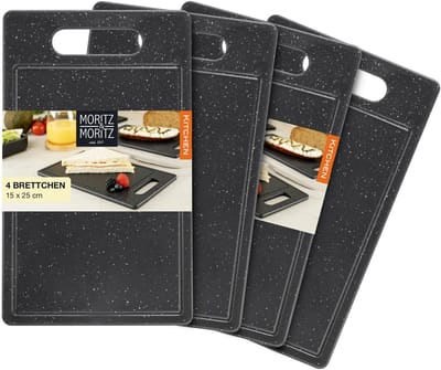 Moritz & Moritz 4-delige kunststofplank granietlook