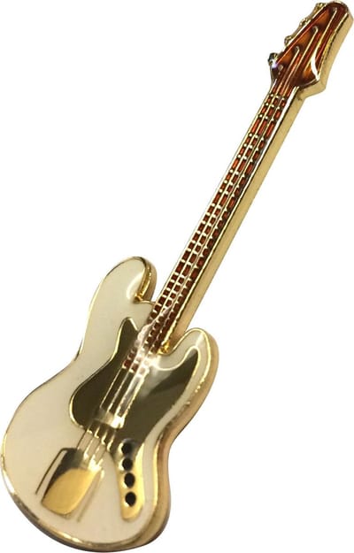 Speldje 'Jazz Bass' basgitaar, wit