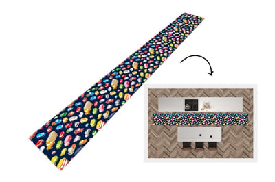 Keukenloper - Keukenmat - Patroon - Auto - Verkeer - 400x50 cm - Keuken vloerkleed