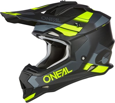 O'NEAL 2Series Spyde V23 Zwart Grijs Geel Crosshelm - Helm