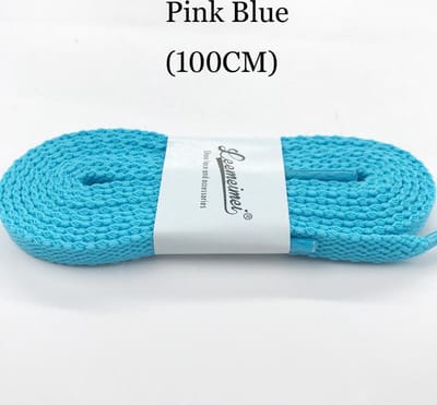 2 Paar Mooie schoenveters | 100 cm | Roze blauw