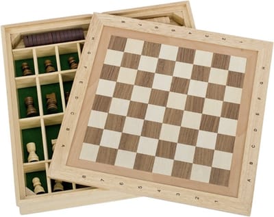 Goki Schaakspel en Molenspel van hout