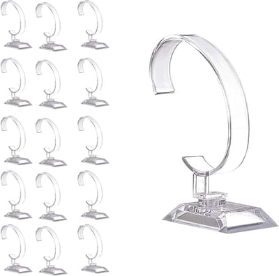 Transparante Horlogebandhouders - 15 Stuks - Bracelet Stand voor Horloges en Sieraden - Plastic Organiser voor Accessoires