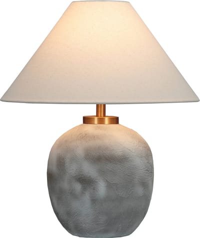 Fine Asianliving Chinese Tafellamp Porselein Grijs Reliëf Handgemaakt D41xH48cm