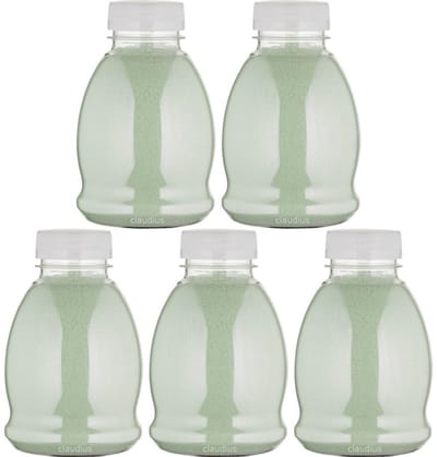 Scrubzout Dennen - 375 gram - Fles met transparante dop - Set van 5 stuks - Hydraterende Lichaamsscrub