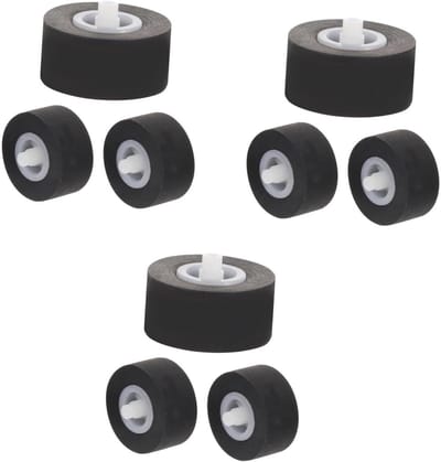 Drukrol Lagers - Onderdeel Cassette - Reparatie Audio - Set van 9 stuks - 1.2x1.2x1.0 cm - Zwart