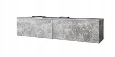 Bratex - TV-meubel - 140 cm breed - Beton Look Mat - Hangend of Staand - 2-deurs