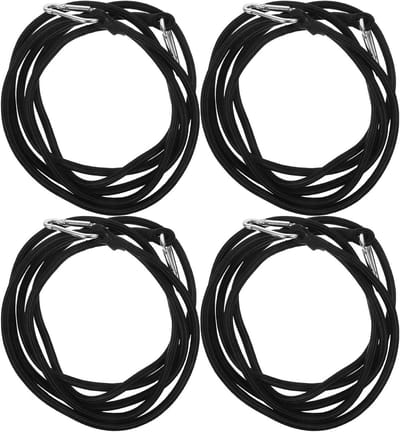 Spanbanden Set - Bagageriemen Haken - Motor Lading Zekeren - Weerbestendig Ontwerp - 3 Meter Lengte - Zwart
