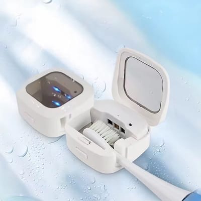 UV Tandenborstel Sterilisator – Draadloze Tandenborstel Houder met Oplaadbare UV-C Desinfectie – Voor Wandmontage