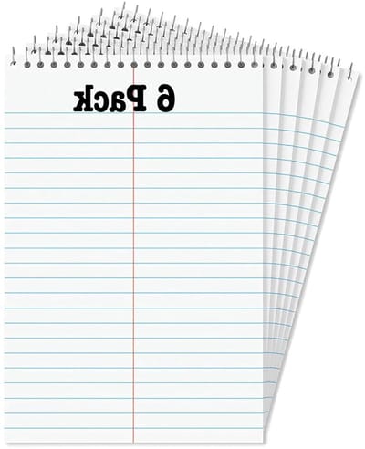 Steno Notitieblokken - Schrijfblokken Gregg - Notities Maken - Spiraalbinding Boven - 6 x 9 Inch - Wit
