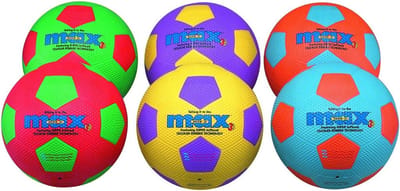 Spordas MAX Rubberen Voetbal Maat 4, Assorti, Indoor/Outdoor Kids Voetbal P/St