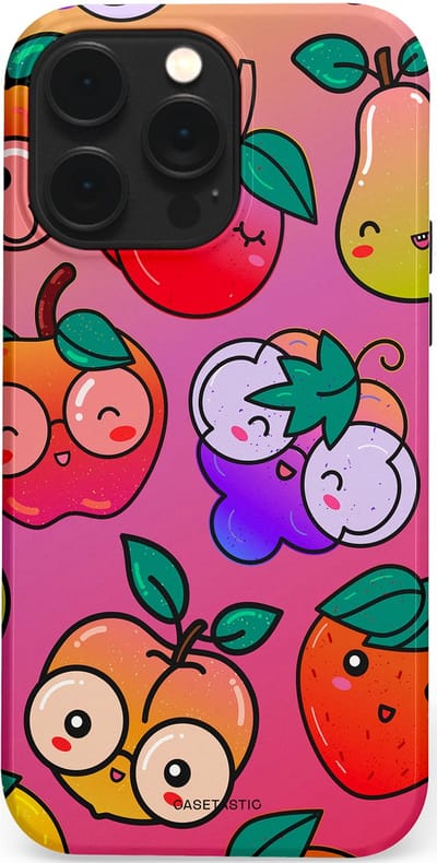 Casetastic Hoesje Geschikt voor Apple iPhone 14 Pro Max Magsafe - Stijlvolle Beschermende Duo-layer Case - Fruitige Grapjes