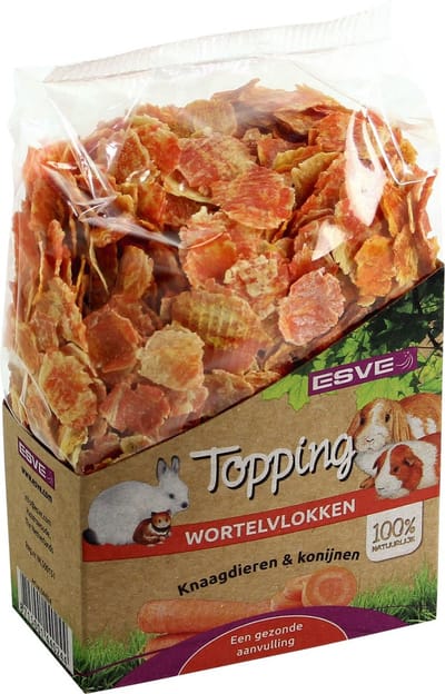 Esve Topping Wortelvlokken - Knaagdiersnack - 150 g