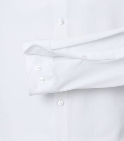 VENTI modern fit overhemd - jersey - wit - Strijkvriendelijk - Boordmaat: 38