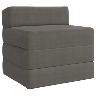 vidaXL - Vouwbare - Sofa - Bed - Lichtgrijs - 200 - x - 70 - x - 15 - cm - Corduroy - stof