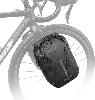 Fietstas, bagagedragertas, waterdicht, fietstas voor bagagedrager, zadeltas, schoudertas, laptopbagagedrager, professionele fietsaccessoires, 6 liter, zwart