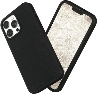 Apple iPhone 13 Pro Max Hoesje - Rhinoshield - SolidSuit Serie - Hard Kunststof Backcover - Leather Black - Hoesje Geschikt Voor Apple iPhone 13 Pro Max