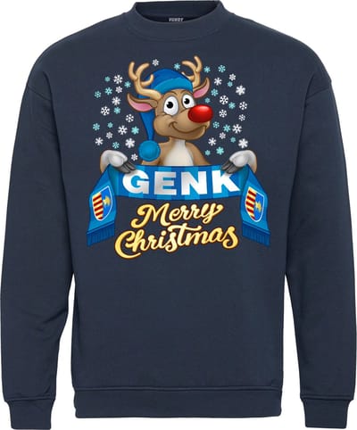 Kersttrui Genk | Foute Kersttrui Dames Heren | Kerstcadeau | KRC Genk supporter | Navy | maat XS