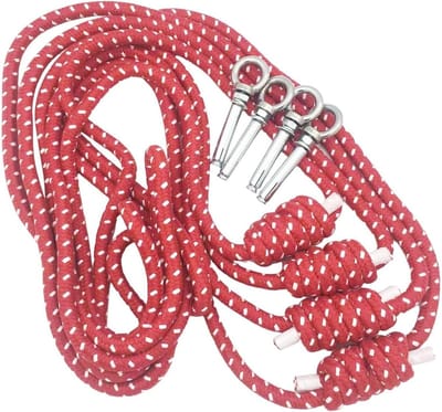 Yoga Muur Touw - Spagaat Trainer Riem - Flexibiliteit Verbeteren - Eenvoudige Installatie - 3.3 Meter - Rood
