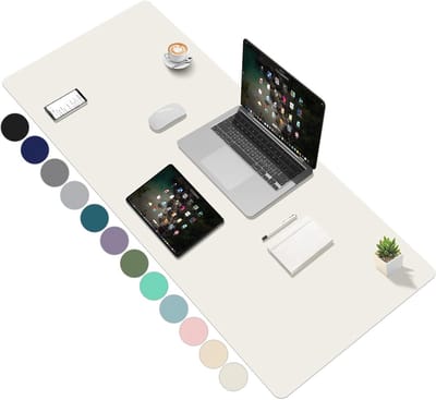 Bureauonderlegger in wit, 120 x 60 cm, ideaal voor kantoor, bureau en thuiswerk