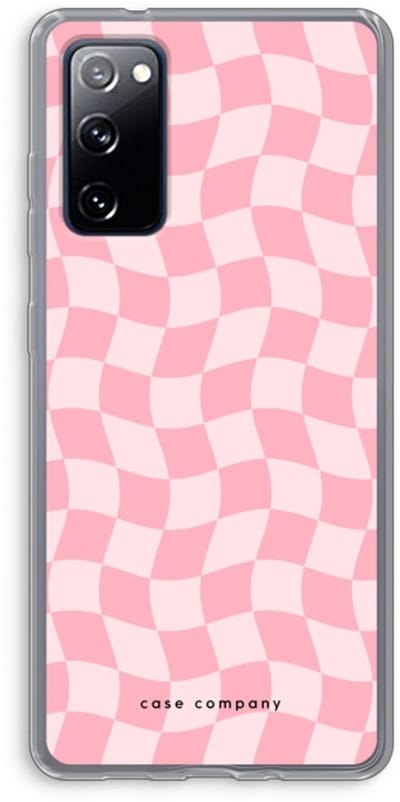 Case Company® - Hoesje geschikt voor Samsung Galaxy S20 FE / S20 FE 5G hoesje - Grid Roos - Soft Cover Telefoonhoesje - Bescherming aan alle Kanten en Schermrand