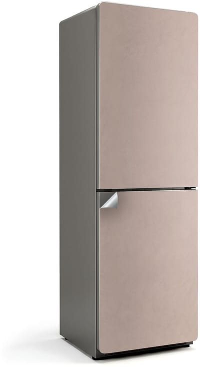Wallfluent Koelkaststickers - Lichtbruin Koelkast Folie - 60 cm x 190 cm - Lichtbruin Koelkaststickers - Grote Koelkast Sticker - Koelkast Versiering - Decoratieve Koelkaststicker - Koelkast Opknappen Sticker