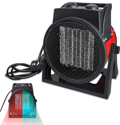 Keramische Ventilatorkachel met Oververhittingsbeveiliging en Thuisthermostaat – Ideaal voor Werkplaats en Garage