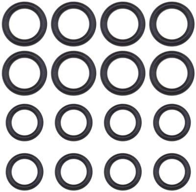 Dailygoods- O-ringen set 50 stuks - Rubber - Sluitringen - Afdichtingen - Vervanging voor 1/4 inch / 3/8 inch - Buitendiameter 14,0 mm / 17,1 mm - Afdichtringen
