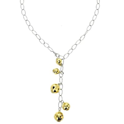 Behave - Zilverkleur ketting met goudkleur accenten - Statement look