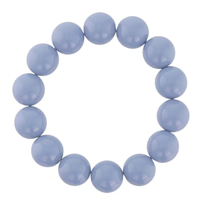 Behave - Armband - Elastische met blauwe kralen