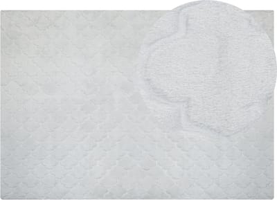 GHARO - Shaggy vloerkleed - Lichtgrijs - 160 x 230 cm - Polyester