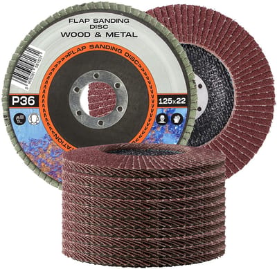 Lamellenschijven Set - Waaierschijven Slijp - Metaal Bewerken - Flexibele Lamellen - 125 x 22.2 mm