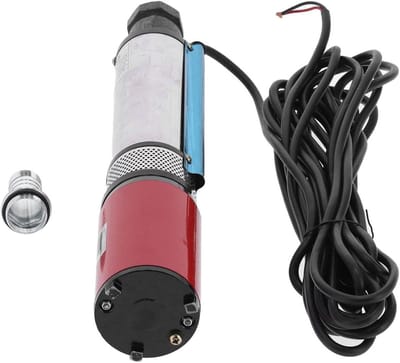 Diepe Bronpomp - Zonne Waterpomp - Irrigatie Landbouw - Messing Motor - 35m Opvoerhoogte - Zilver