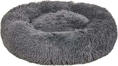 KULU - Dierenbed - Donkergrijs - Grijs - 80 cm - Nepbont