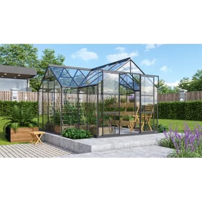 Vitavia Tuinkas Sirius - Veiligheidsglas 3mm - Zwart - 383x383x254cm