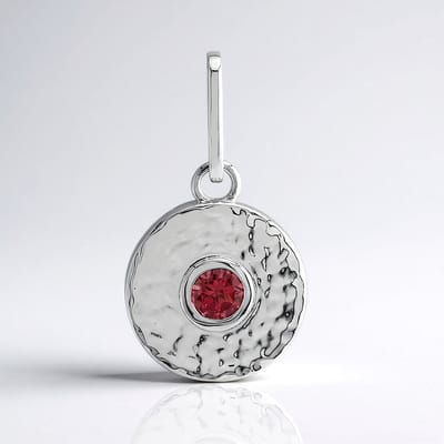 Cavill - Zilveren Hanger met Braziliaanse Roze Toermalijn 0,4ct - 925 Sterling Zilver & Palladium - Modern & Elegant