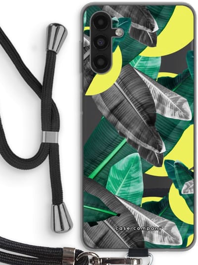 Case Company® - Hoesje met koord geschikt voor Samsung Galaxy A13 5G hoesje met Koord - Fantasie jungle - Telefoonhoesje met Zwart Koord - Bescherming aan alle Kanten en Over de Schermrand
