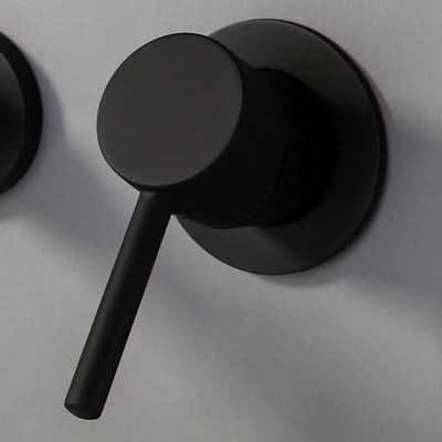 Jhubersproducts - Handmatige mengkraan - Eenhendel douchekraan - Makkelijk te bedienen - Zwart - Warm/koud water regelkraan - Perfect voor badkamers -