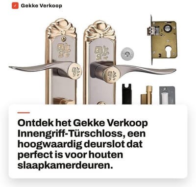 Dailygoods- Deurslot met sleutel - Cilinderslot - Deurslot binnendeur - Deurslot slaapkamer - Zinklegering - Centrumafstand 5 cm - Deurslotcilinder