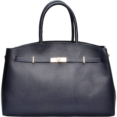 Anna Luchini Blauw Rundleer Tas