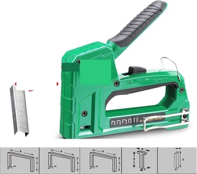 Nietpistool - Tacker tool - Meubels repareren - Verstelbare kracht - 172x130x115mm - Zwart en groen