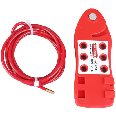Cadenas à câble réglable en acier inoxydable en forme de poisson pour consignation de sécurité, étiquetage de vannes industrielles