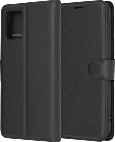 Techsuit Leather Folio Book Wallet Case hoesje voor Motorola Moto E13 - Zwart