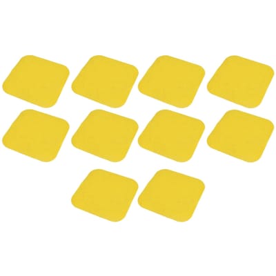 10 STUKS Voetbal Spot Marker PP 23cm Vierkant Plat Voetbal Vloerstippen voor Buiten Snelheidstraining Geel