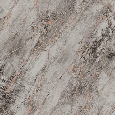 Steen tegel behang Profhome 388174-GU vliesbehang hardvinyl warmdruk in reliëf gestructureerd in marmerlook mat grijs bronzen 5,33 m2