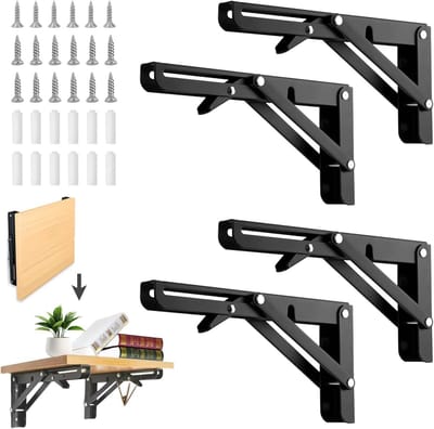 Vouwbare console van roestvrij staal voor zware belasting, ideaal voor keuken en werkplaats, 260 mm