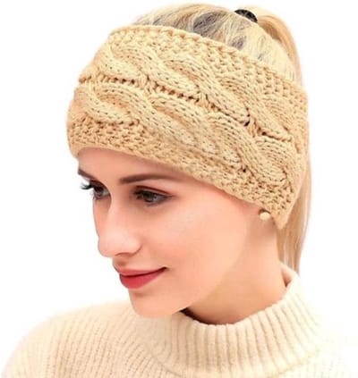 Warme Hoofdband I Winter Hoofdband I Headband Dames I Gebreide Hoofdband I Oorwarmer I Oorwarmers hoofdband I Beige