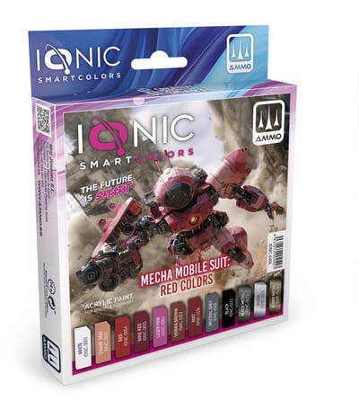 AMMO by Mig Jimenez Hobbyverf Acrylverf - MIG IO0455 Ionic Smart Colors - Mecha Mobile Suit Rode Kleurenset - Acryl Set 12x20ml Verf set - 12x 20 ml